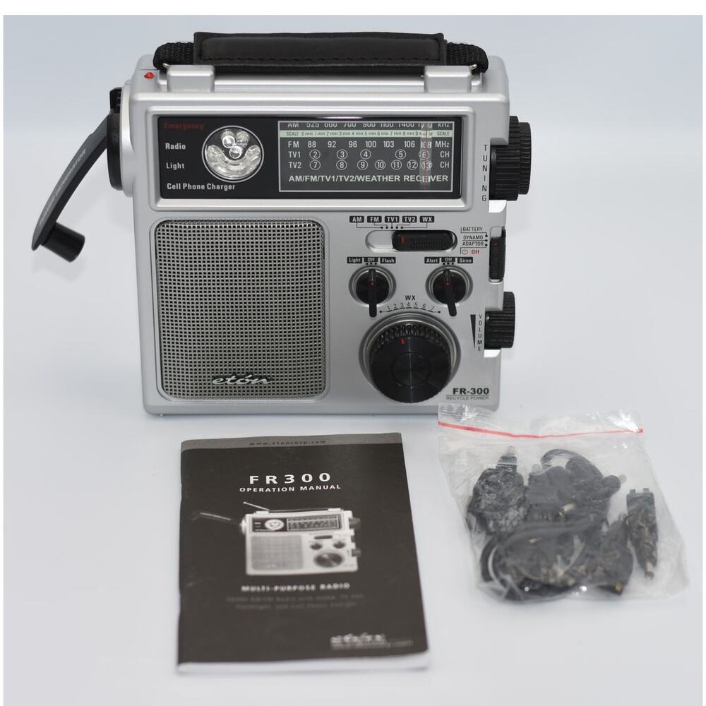 ETON FR300 Weather Emergency Hand Crank Multi-Purpose Radio AM/FM/TV-VHF